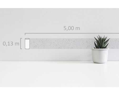 Bordură cu model floral, lungime 5,00 m și lățime 0,13 m