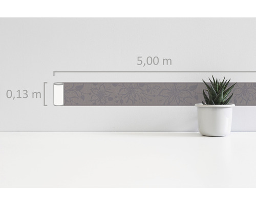 Bordură cu model floral, lungime 5 metri, lățime 0,13 metri