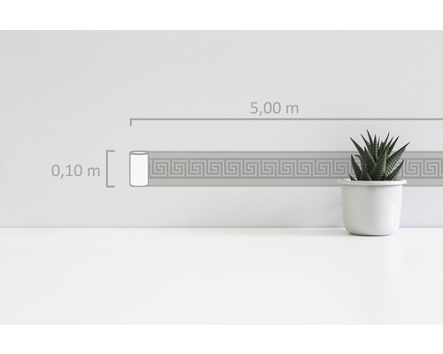 Bordură de tapet cu motiv grecesc meandru, lungime 5,00 metri, lățime 0,10 metri