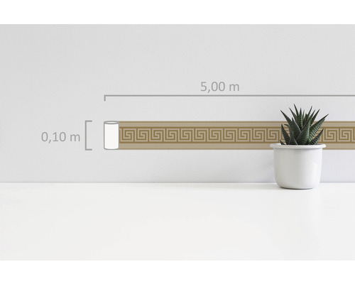 Bordură cu model meandru, lungime cinci metri, lățime zece centimetri