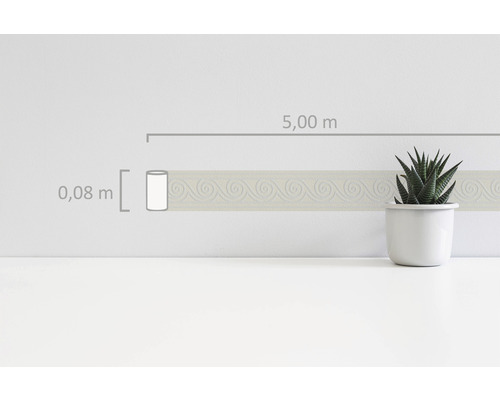 Bordură de perete cu model, lungime 5 metri, lățime 0,08 metri