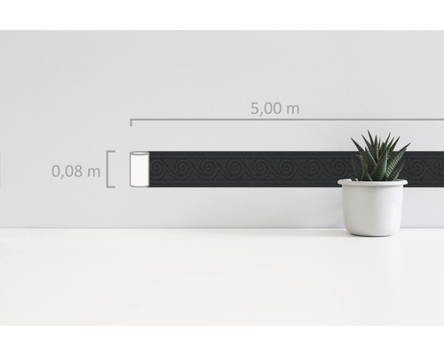 Chenar cu model grafic, 0,08 metri înălțime și 5,00 metri lungime