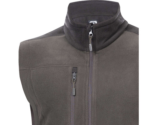 Vestă gri din fleece cu fermoar