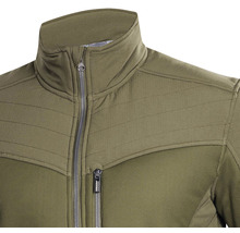 Jachetă verde din fleece cu fermoar