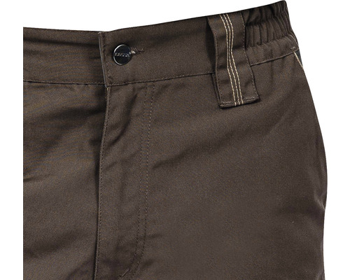 Prim-plan cu pantaloni de lucru cu nasture și buclă pentru curea