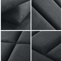 Panou decorativ tapițat Kingston gri 30x90 cm
