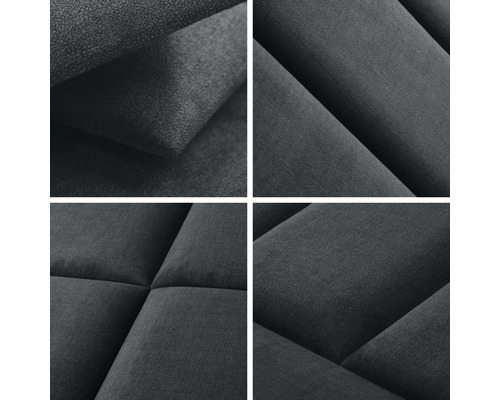 Prim-plan cu panouri acustice cu finisaj textil și design matlasat