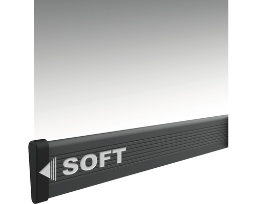 Șină rulou cu inscripția SOFT