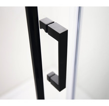 Ușă duș culisantă Sanotechnik Elite Black 98-102x195 cm sticlă transparentă profil negru mat-thumb-1