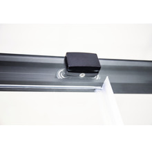 Ușă duș culisantă Sanotechnik Elite Black 98-102x195 cm sticlă transparentă profil negru mat-thumb-4