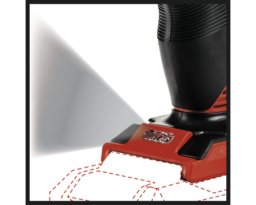 Imagine detaliată a unei mașini de șlefuit cu acumulator și iluminare