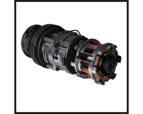 Prim-plan al unui motor electric, dezvăluind construcția sa internă