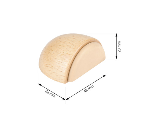 Oprirea ușii din lemn cu dimensiunile de 49 mm x 38 mm x 23 mm