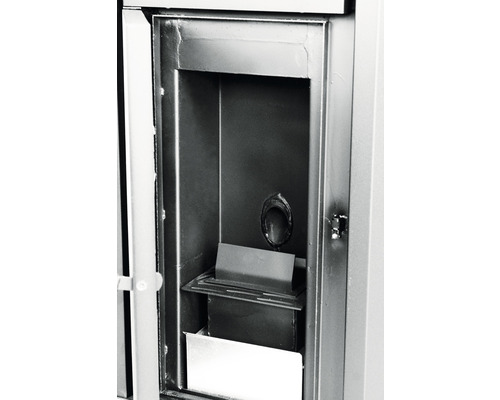 Șemineu deschis pe peleți cu interior metalic