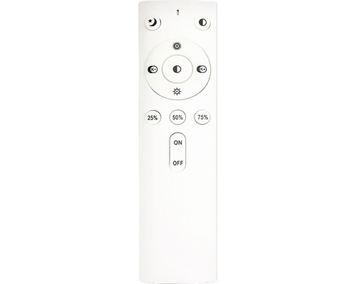 Telecomandă pentru controlul corpurilor de iluminat cu diverse funcții, cum ar fi pornit/oprit, niveluri de intensitate luminoasă și lumină de veghe