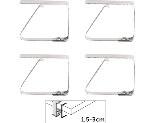 Cleme de masă din metal, set de patru