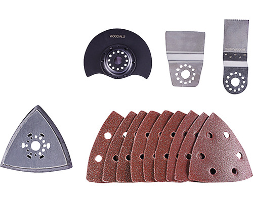 Set de accesorii pentru scule oscilante cu șmirghel și lame de ferăstrău