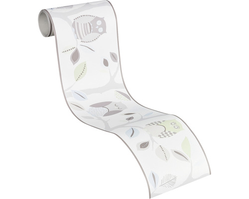 Bordură de tapet cu bufnițe și frunze