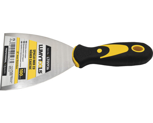 Șpaclu Lumytools cu racletă din oțel inoxidabil și mâner din cauciuc