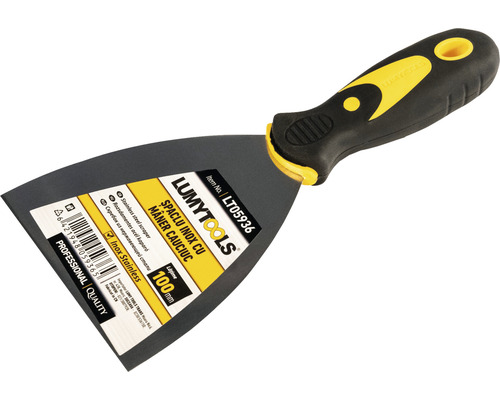 Şpaclu din oțel inoxidabil cu mâner din cauciuc