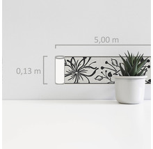 Bordură cu model floral, lungime 5 metri, lățime 0,13 metri