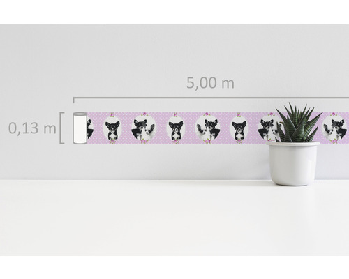 Bordură cu motiv Chihuahua, lungime de 5 metri și lățime de 0,13 metri