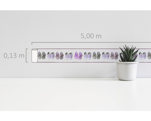 Bordură cu motiv de pantofi, lungime 5 metri, înălțime 0,13 metri