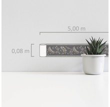 Bordură cu model floral, lungime 5,00 m, lățime 0,08 m
