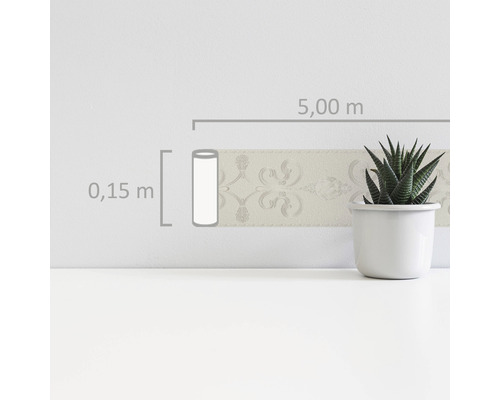 Bordură decorativă, 5,00 m x 0,15 m, cu motiv floral