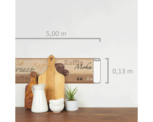 Bordură cu motive de cafea, lungime 5,00 m și lățime 0,13 m