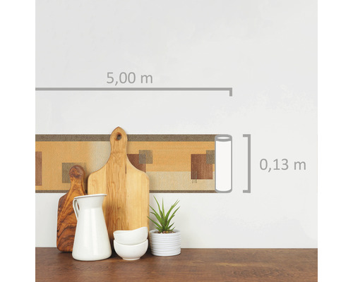 Bordură cu model geometric, lungime 5,00 metri, înălțime 0,13 metri