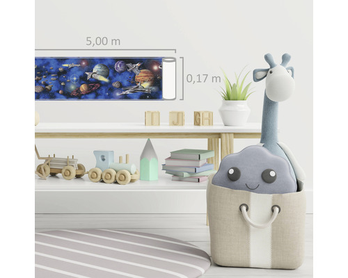 Bordură cu motiv spațial, lungime 5,00 m și lățime 0,17 m