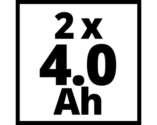 Simbol pentru doi acumulatori, fiecare cu 4,0 amperi-oră