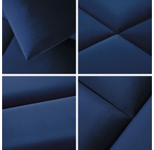 Panou decorativ tapițat Riviera albastru închis 30x60 cm, aspect de catifea