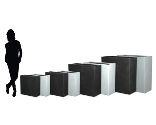 Jardiniere dreptunghiulare de diferite dimensiuni din plastic