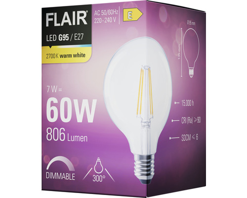 Bec LED Flair G95 E27 pe ambalaj