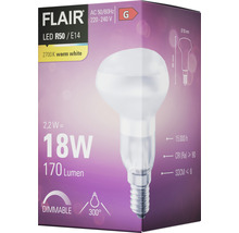Bec LED variabil Flair E14 2,2W 170 lumeni, reflector R50 mat, lumină caldă