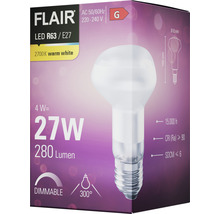 Bec LED variabil Flair E27 4W 280 lumeni, reflector R63 mat, lumină caldă