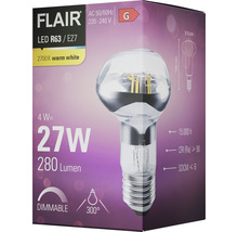 Bec LED variabil Flair E27 4W 280 lumeni, reflector R63 clar, lumină caldă