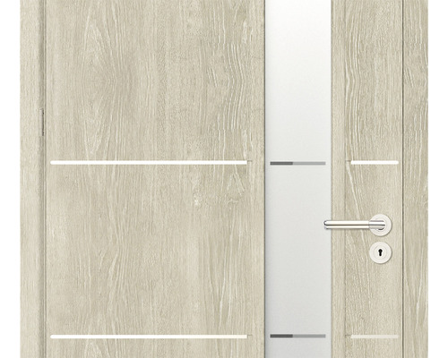 Ușă de interior cu deschidere de lumină și model de lemn