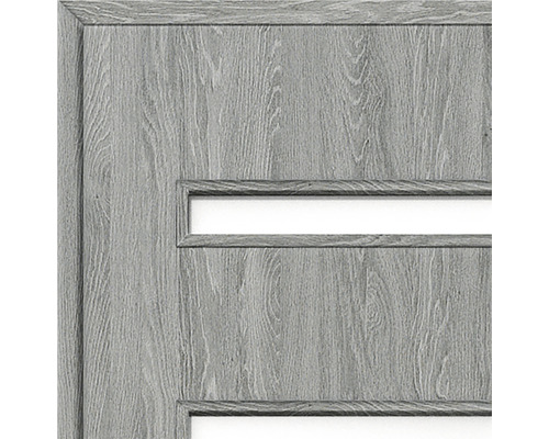 Prim-plan cu o ușă de interior cu granulație de lemn și deschidere pentru lumină