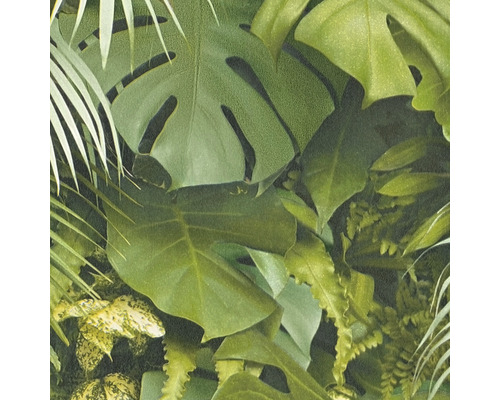 Imagine detaliată a unui tapet cu frunze tropicale