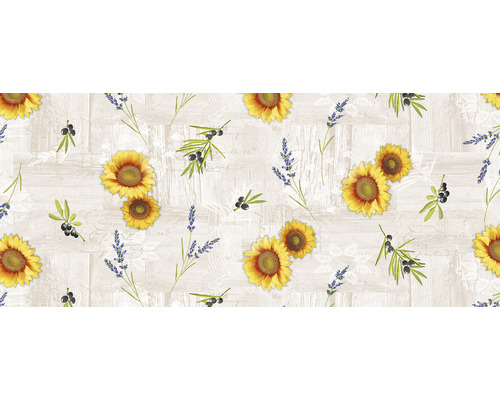 Tapet cu model de floarea-soarelui, lavandă și măsline
