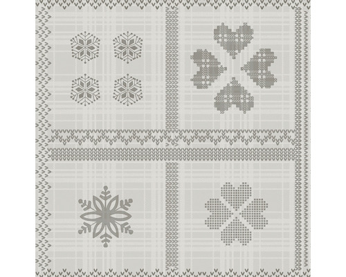 Placă textilă cu model de fulgi de zăpadă și inimioare