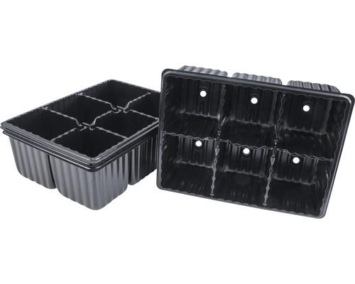 Tăvițe de însămânțare din plastic cu șase compartimente