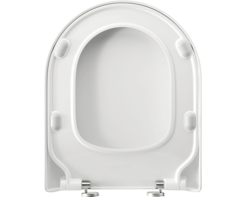 Colac de toaletă alb, vedere de jos