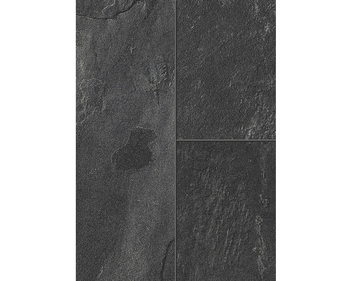 Prim-plan cu plăci de pardoseală din ardezie închisă la culoare