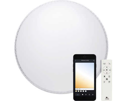 Plafonieră LED cu telecomandă și control prin aplicația de smartphone
