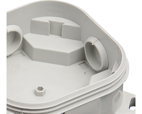 Vizualizare detaliată a unei cutii de joncțiune pentru instalații electrice