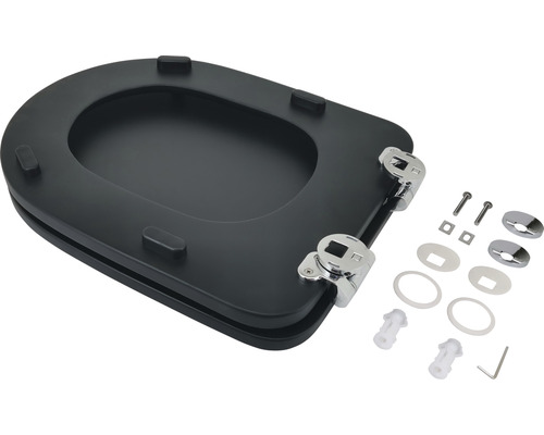 Capac WC din duroplast cu material de fixare